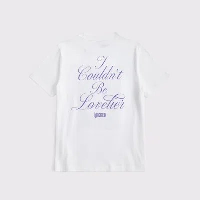 Abercrombie & Fitch Oversized Wicked Graphic Tee In White