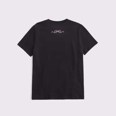 Abercrombie & Fitch Oversized Graphic Logo Tee In Black