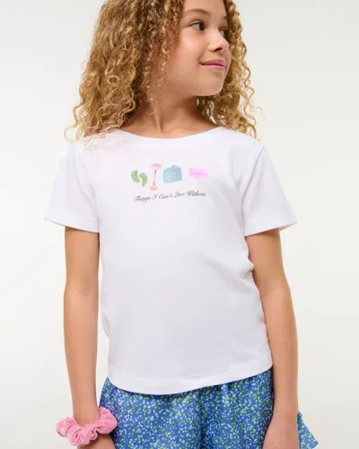 Abercrombie & Fitch Twist-back Graphic Tee In White