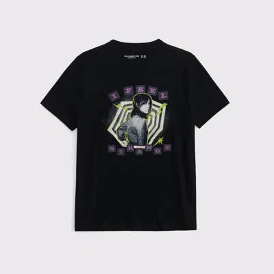 Abercrombie & Fitch Oversized Beetlejuice Graphic Tee In Black