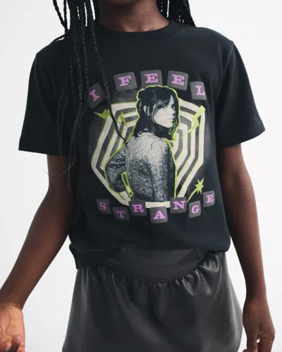 Abercrombie & Fitch Oversized Beetlejuice Graphic Tee In Black