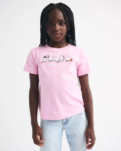 Abercrombie & Fitch Halloween Graphic Tee In Pink