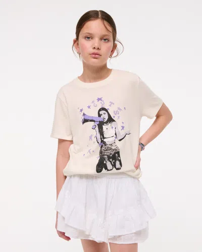 Abercrombie & Fitch Oversized Olivia Rodrigo Graphic Tee In Neutral