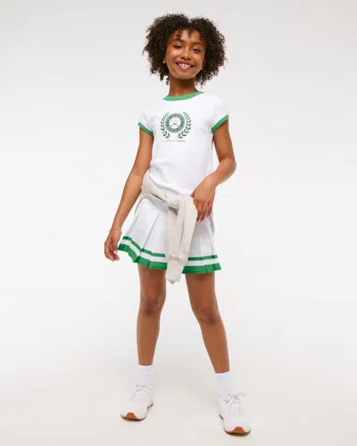 Abercrombie & Fitch Memorial Tournament Graphic Baby Tee In White