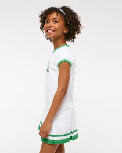 Abercrombie & Fitch Memorial Tournament Graphic Baby Tee In White