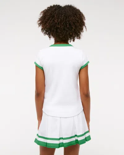 Abercrombie & Fitch Memorial Tournament Graphic Baby Tee In White