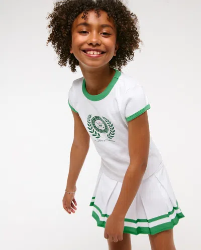 Abercrombie & Fitch Memorial Tournament Graphic Baby Tee In White