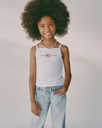 Abercrombie & Fitch Graphic Logo Apron Tank In White