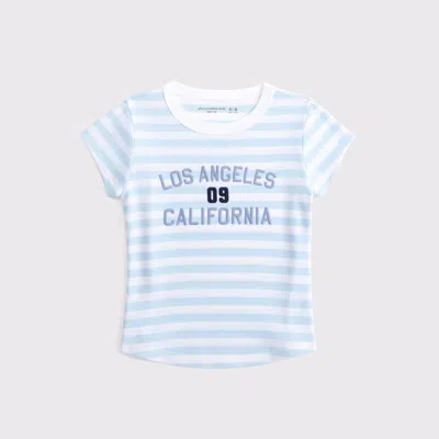 Abercrombie & Fitch Graphic Baby Tee In Blue