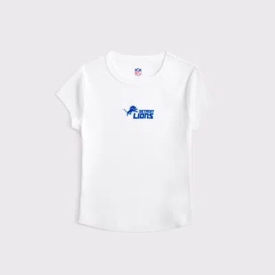Abercrombie & Fitch Detroit Lions Graphic Baby Tee In Blue