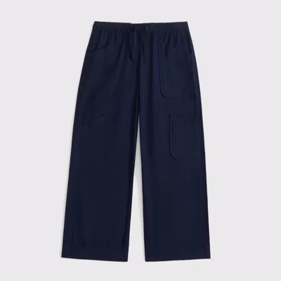 Abercrombie & Fitch Low Rise Baggy Cargo Pants In Blue
