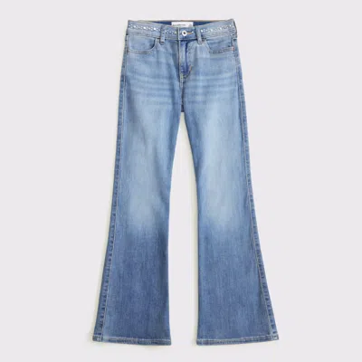 Abercrombie & Fitch High Rise Flare Jeans In Brown