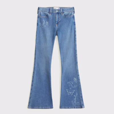 Abercrombie & Fitch High Rise Flare Jeans In Blue