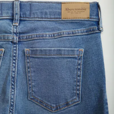 Abercrombie & Fitch High Rise Flare Jeans In Blue