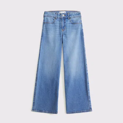 Abercrombie & Fitch High Rise Wide Leg Jeans In Blue