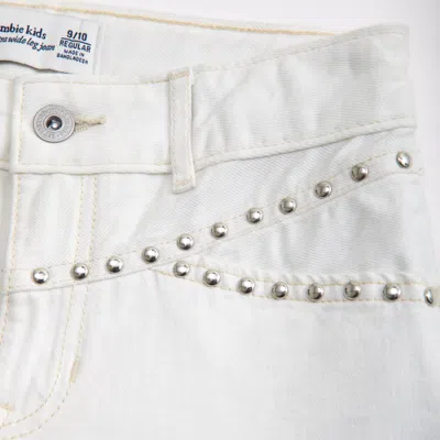 Abercrombie & Fitch High Rise Ultra Wide Leg Jeans In White