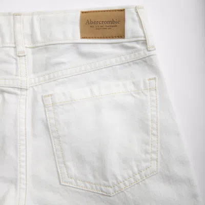 Abercrombie & Fitch High Rise Ultra Wide Leg Jeans In White