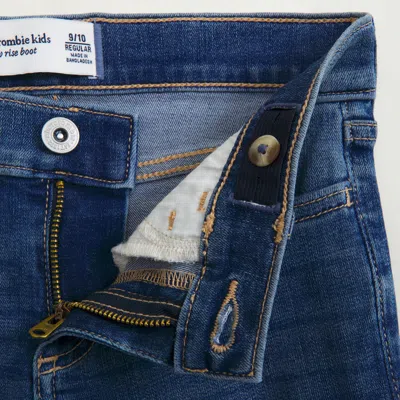 Abercrombie & Fitch Low Rise Bootcut Jeans In Blue