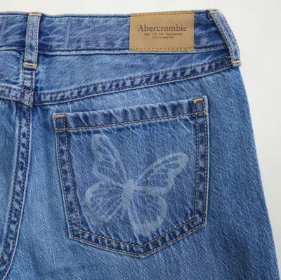 Abercrombie & Fitch Low Rise Baggy Jeans In Blue