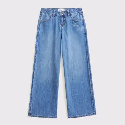Abercrombie & Fitch Low Rise Baggy Jeans In Blue