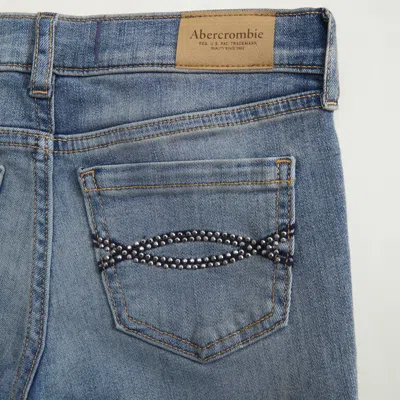Abercrombie & Fitch Low Rise Bootcut Jeans In Blue