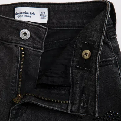 Abercrombie & Fitch High Rise Wide Leg Jeans In Gray