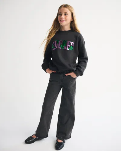 Abercrombie & Fitch High Rise Wide Leg Jeans In Gray