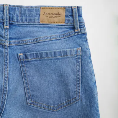 Abercrombie & Fitch High Rise Wide Leg Jeans In Blue