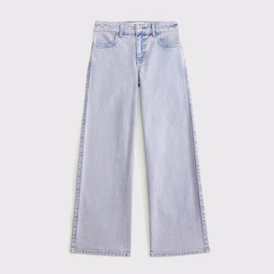 Abercrombie & Fitch High Rise Wide Leg Jeans In Blue