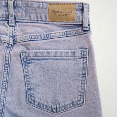 Abercrombie & Fitch High Rise Wide Leg Jeans In Blue