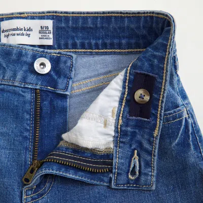 Abercrombie & Fitch High Rise Wide Leg Jeans In Blue