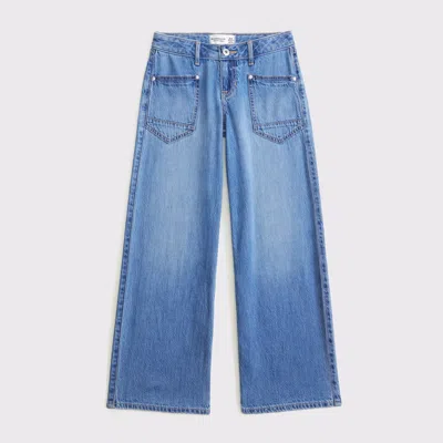 Abercrombie & Fitch Low Rise Baggy Jeans In Blue