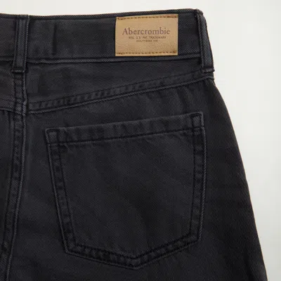 Abercrombie & Fitch High Rise Ultra Wide Leg Jeans In Black