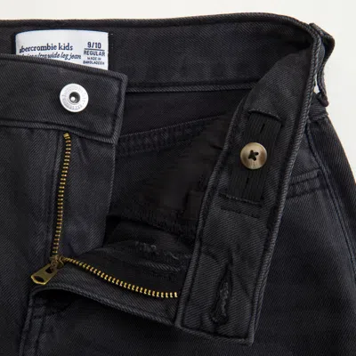 Abercrombie & Fitch High Rise Ultra Wide Leg Jeans In Black