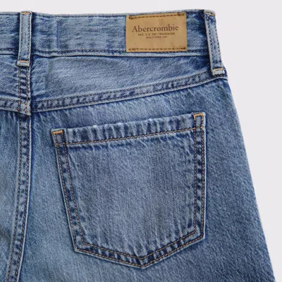 Abercrombie & Fitch High Rise Ultra Wide Leg Jeans In Blue