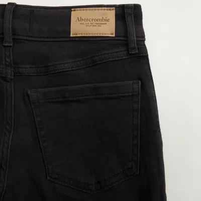 Abercrombie & Fitch High Rise Wide Leg Jeans In Black