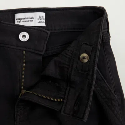 Abercrombie & Fitch High Rise Wide Leg Jeans In Black