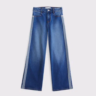 Abercrombie & Fitch High Rise Wide Leg Jeans In Blue