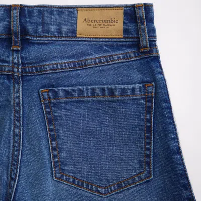 Abercrombie & Fitch High Rise Wide Leg Jeans In Blue