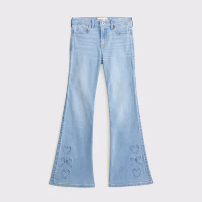 Abercrombie & Fitch High Rise Flare Jeans In Blue