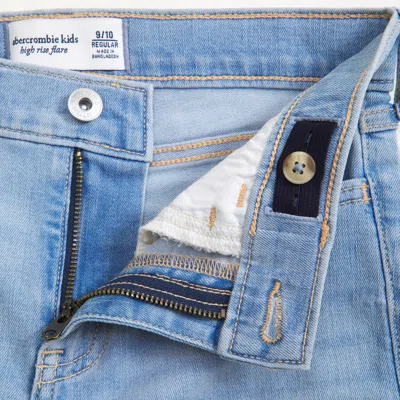 Abercrombie & Fitch High Rise Flare Jeans In Blue