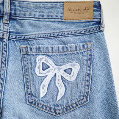 Abercrombie & Fitch Low Rise Baggy Jeans In Blue
