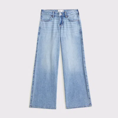 Abercrombie & Fitch Low Rise Baggy Jeans In Blue