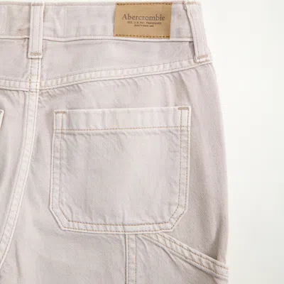 Abercrombie & Fitch High Rise Ultra Wide Leg Jeans In Neutral