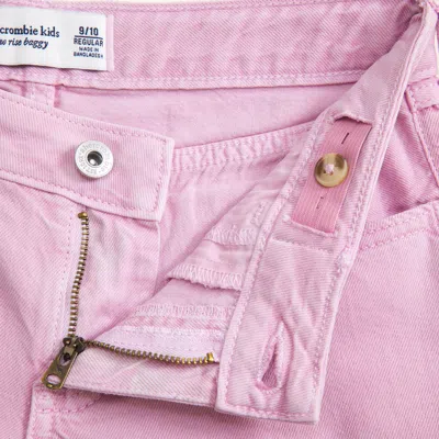 Abercrombie & Fitch Kids' Lightweight Low Rise Baggy Jeans In Pink