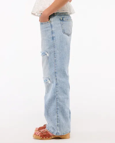 Abercrombie & Fitch Lightweight Low Rise Baggy Jeans In Blue