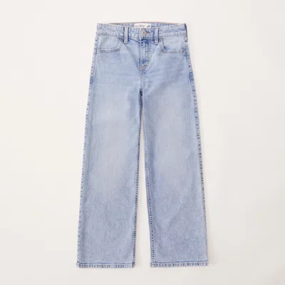 Abercrombie & Fitch High Rise Wide Leg Jeans In Blue