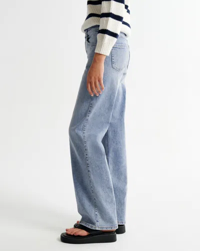 Abercrombie & Fitch High Rise Wide Leg Jeans In Blue