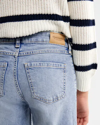 Abercrombie & Fitch High Rise Wide Leg Jeans In Blue