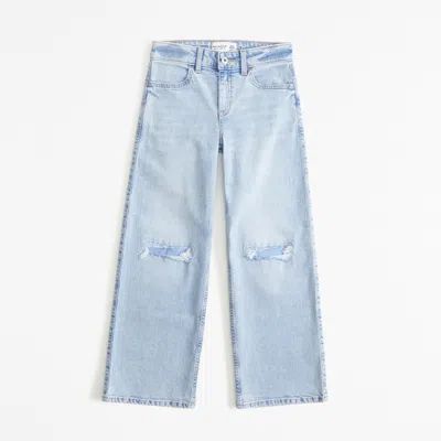 Abercrombie & Fitch High Rise Wide Leg Jeans In Blue